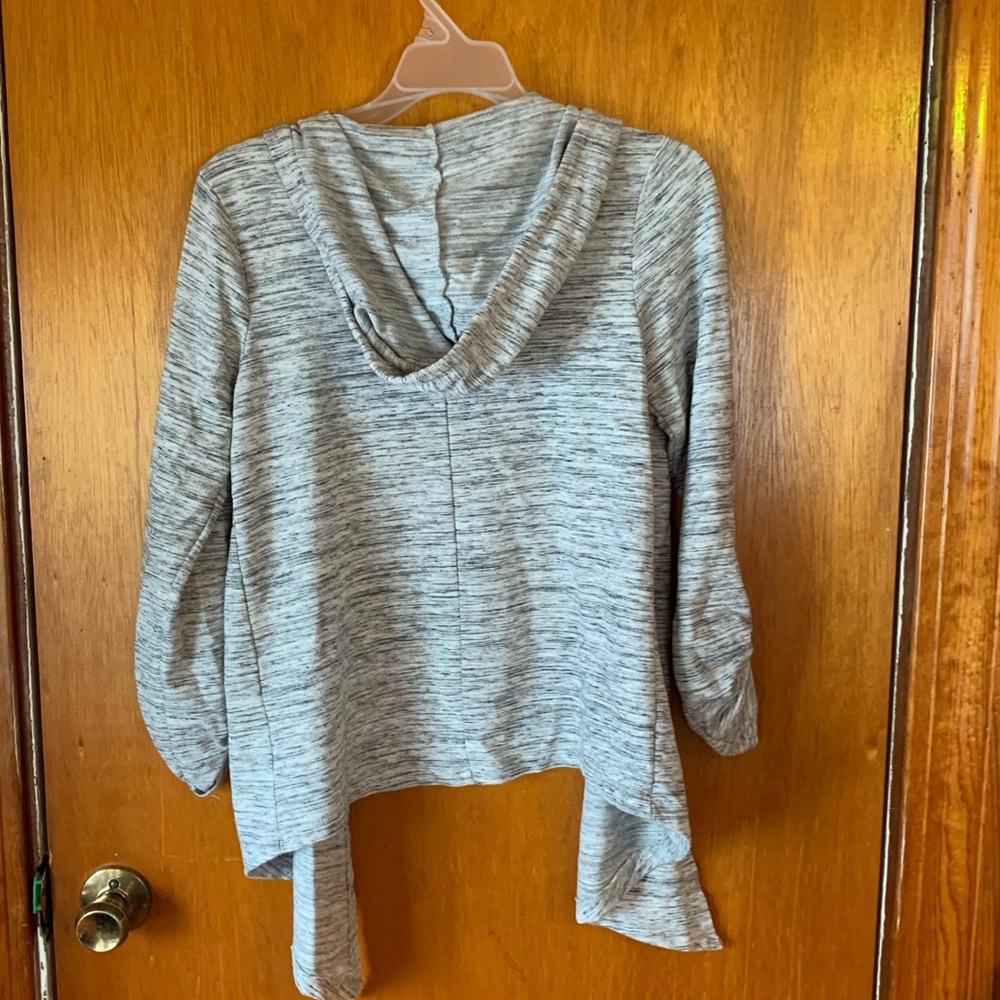 Gray 3/4 Hooded Sweater - Picture 2 of 3